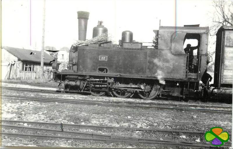 #CHEMINS DE FER DE L'YONNE - Sens locomotive N°22 (photo Schnabel format carte ancienne) (2)